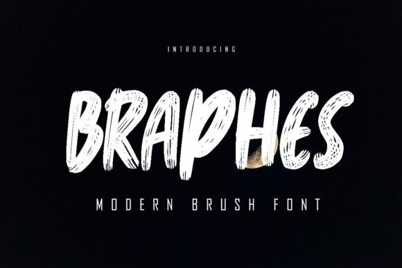 Braphes: A Textured Brush Display Font
