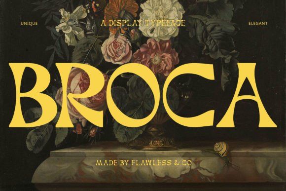 Broca: A Retro Bohemian Display Font for Bold Creativity