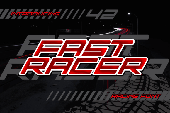 Fast Racer: A Bold Display Font for Dynamic Designs