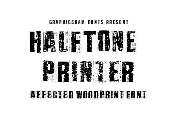 Halftone Printer: Bold Typography with Vintage Charm