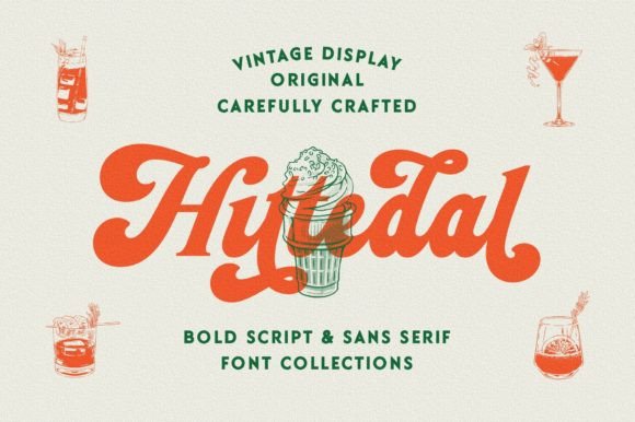 Hittedal: A Bold Display Font with Retro Charm