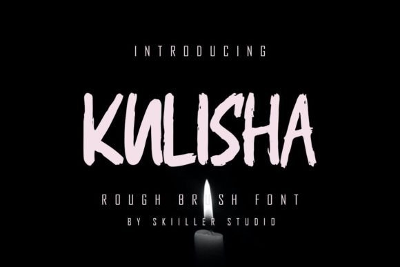 Kulisha: A Textured Brush Display Font for Bold Designs