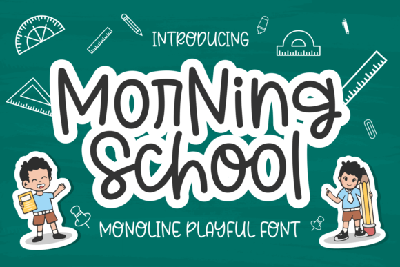 Morning School: A Fun and Friendly Display Font